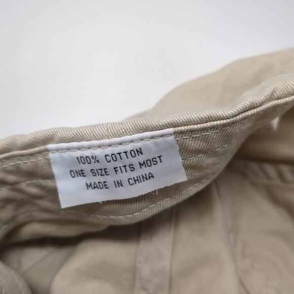 GE Slideback Hat Beige One Size Adjustable Embroidered Vent Holes - Picture 9 of 9